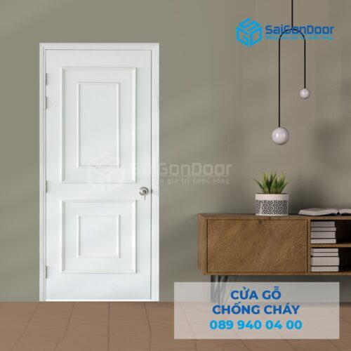 Cửa Gỗ Chống Cháy MDF O4-C1 Phào chi-SGD