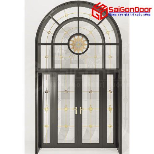 Cửa Nhôm Vân Gỗ SGD-CNVG-23