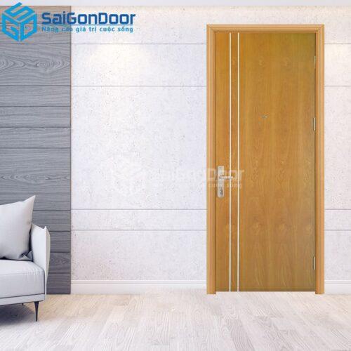 Cửa Gỗ MDF Veneer P1R2 Sồi 1-MDFV-SGD