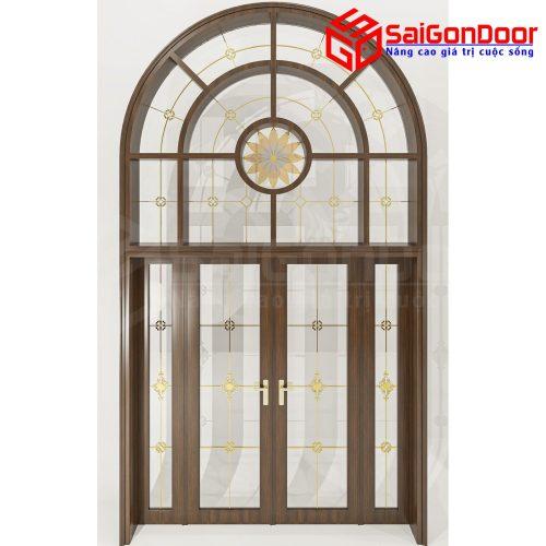 Cửa Nhôm Vân Gỗ SGD-CNVG-9