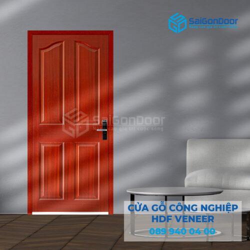 Cửa Gỗ HDF veneer 4A-Căm Xe-SGD
