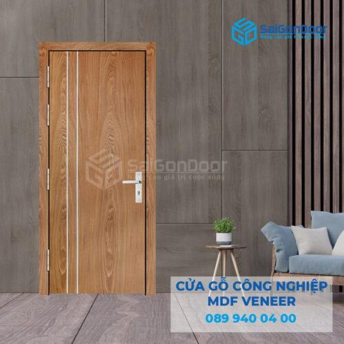 Cửa Gỗ MDF Veneer P1R2 Sồi 2-SGD