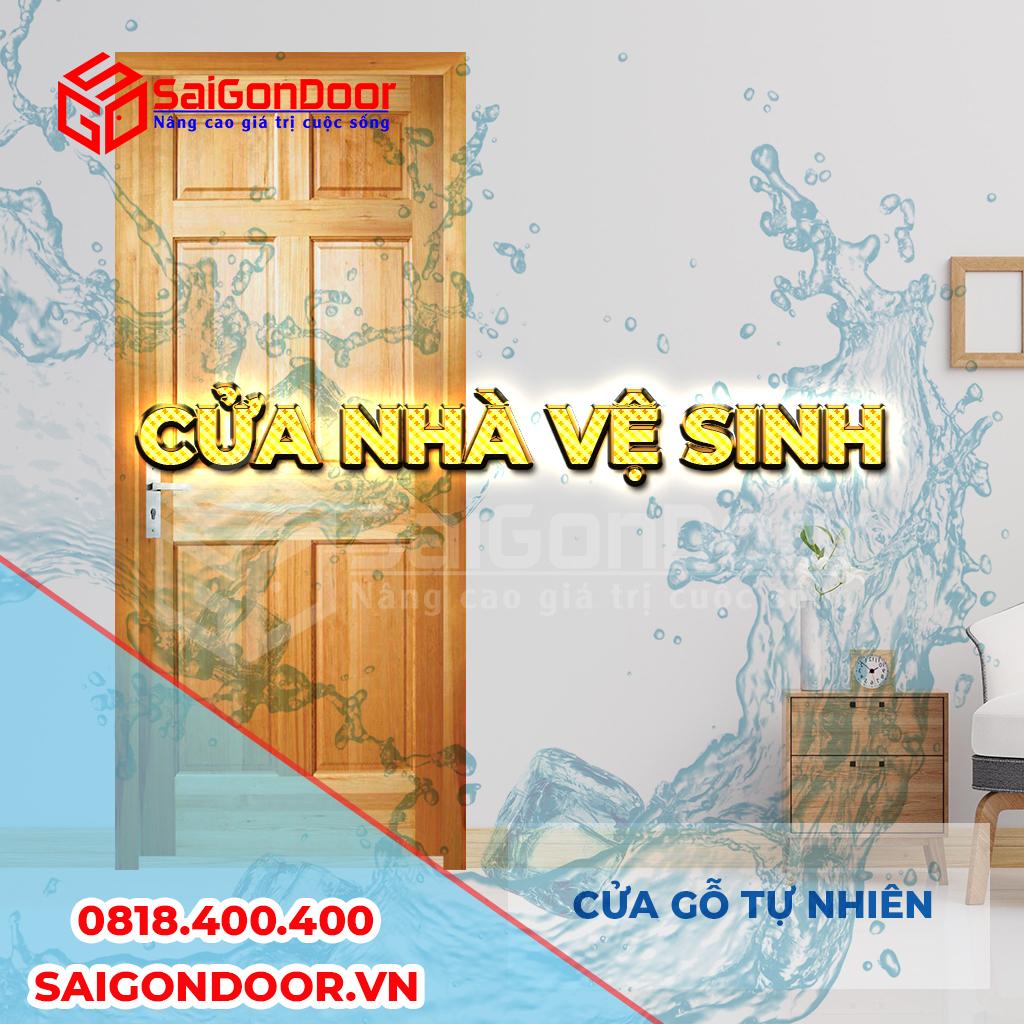 Cửa gỗ tự nhiên nhà vệ sinh
