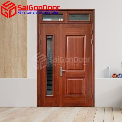 Cửa Thép Vân Gỗ SGD-KM.TVG-2C-1