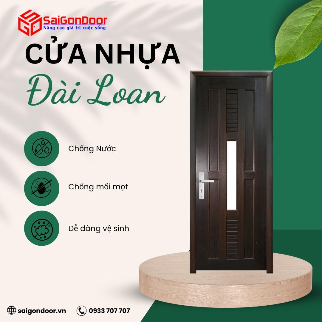 Cửa nhựa Đài Loan - Cửa nhà vệ sinh giá rẻ, độ bền cao 4