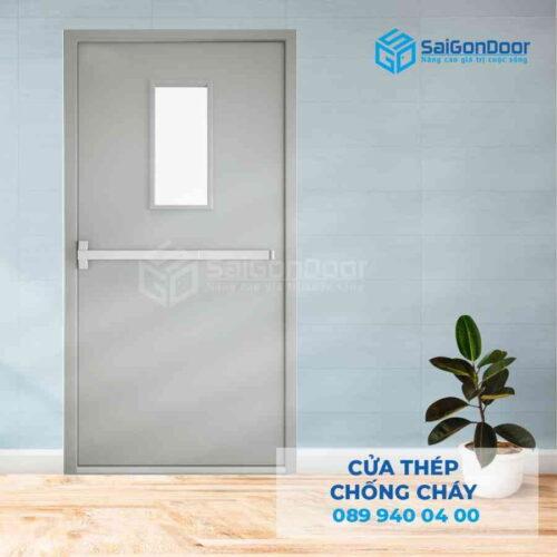 Cửa Thép Chống Cháy 1 canh o kinh thanh thoat hiem
