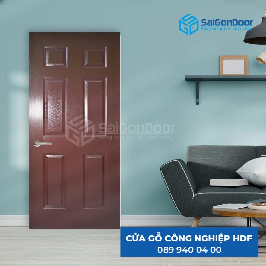 Cửa gỗ thông phòng HDF đẹp