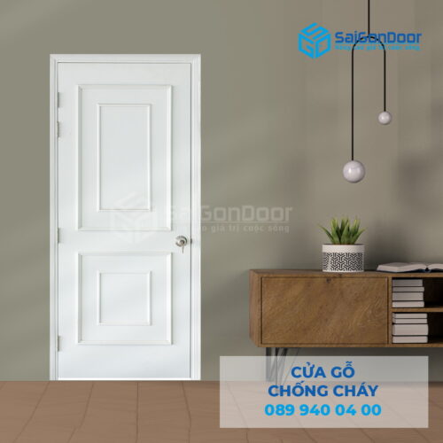 Cửa Gỗ Chống Cháy MDF O4-C1 Phào chi-SGD