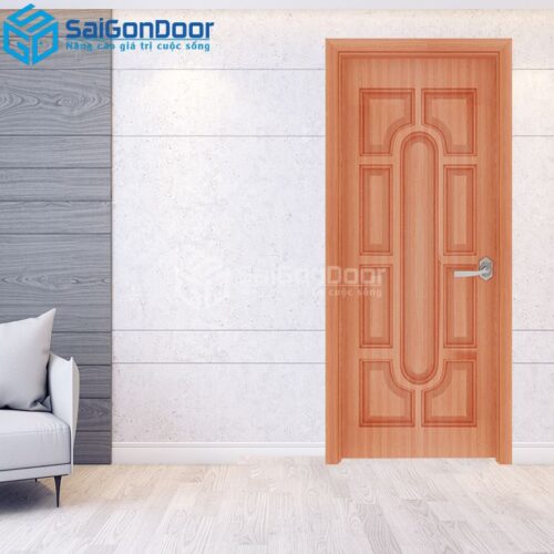 Cửa Gỗ Công Nghiệp SGD 019 sapele 2-HDFV-SGD