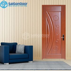 Cửa Gỗ HDF Veneer 1K sapele-HDFV-SGD