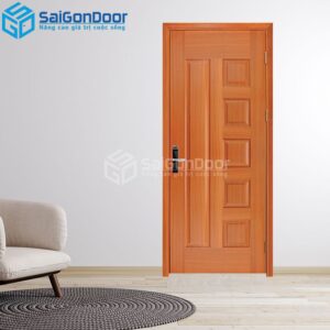 Cửa Gỗ HDF Veneer 6B-sapele 8-HDFV-SGD