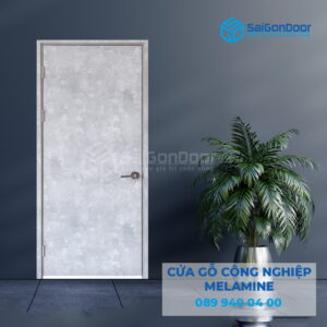 Cửa Gỗ MDF Melamine P1 van kem-SGD