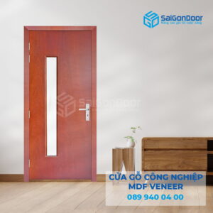 Cửa Gỗ MDF veneer P1G1 Căm Xe 2-SGD