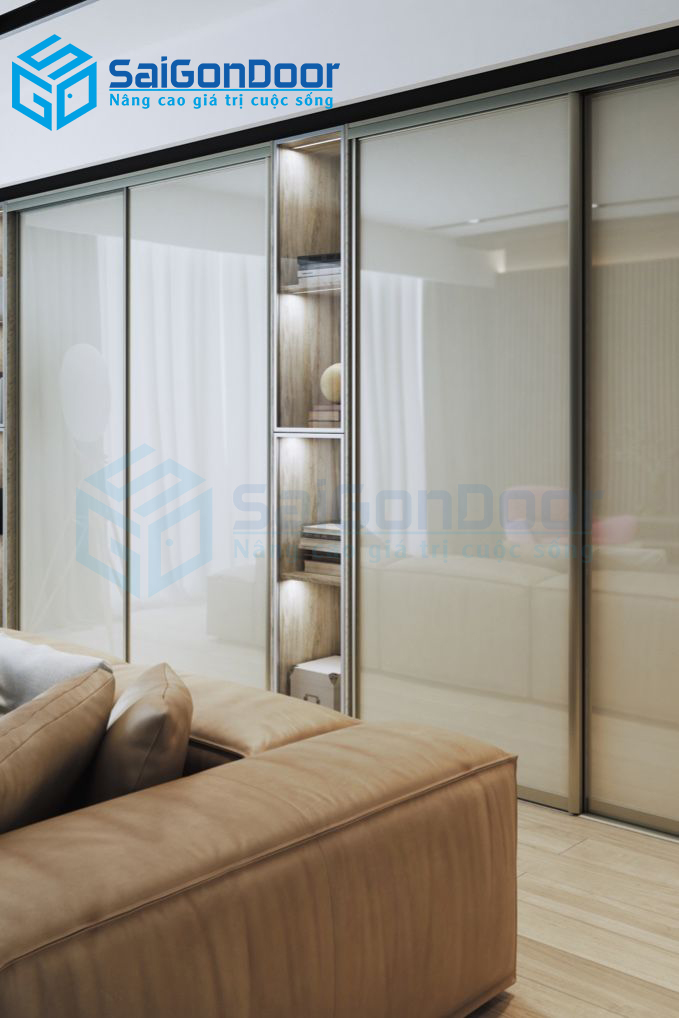 Cửa nhôm kính giúp tiết kiệm chi phí cho phòng ngủ