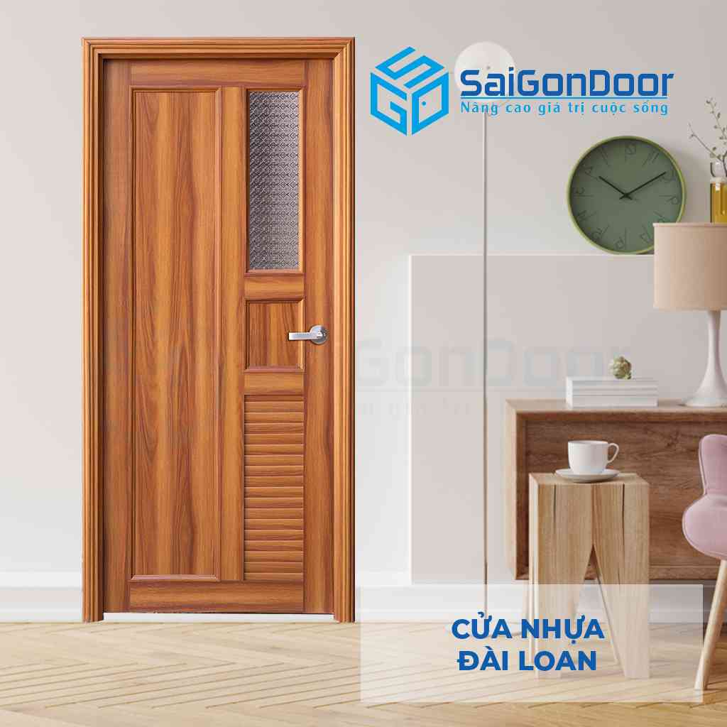 Cửa nhựa phòng ngủ giá rẻ Đài Loan SGD TW11 H