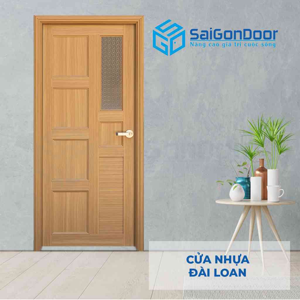 Cửa nhựa phòng ngủ giá rẻ Đài Loan SGD TW5 D