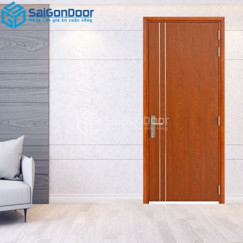 Cửa Gỗ MDF Veneer P1R2 Xoan Đào 3-MDFV-SGD