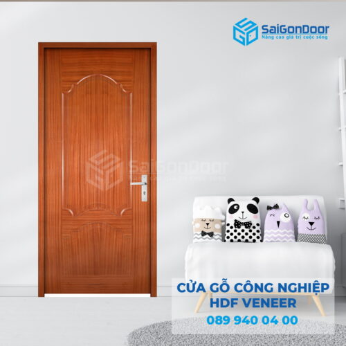 Cửa Gỗ Công Nghiệp HDF Veneer 2A Xoan Đào-SGD