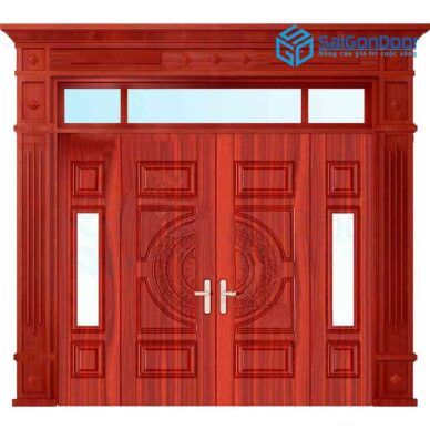 Cửa gỗ 4 cánh cho biệt thự sang trọng và hiện đại