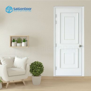 Cửa gỗ công nghiệp MDF Veneer màu trắng thanh lịch và thanh thoát