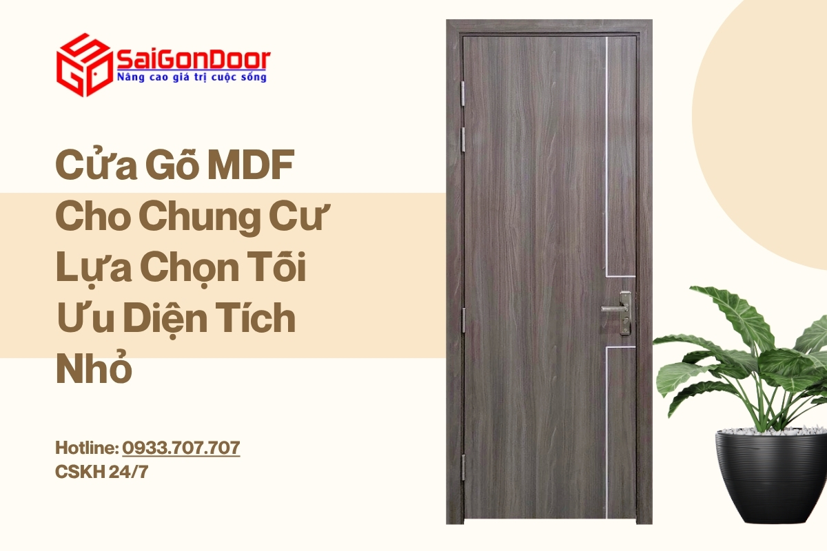 Cửa Gỗ MDF Cho Chung Cư Lựa Chọn Tối Ưu Diện Tích Nhỏ