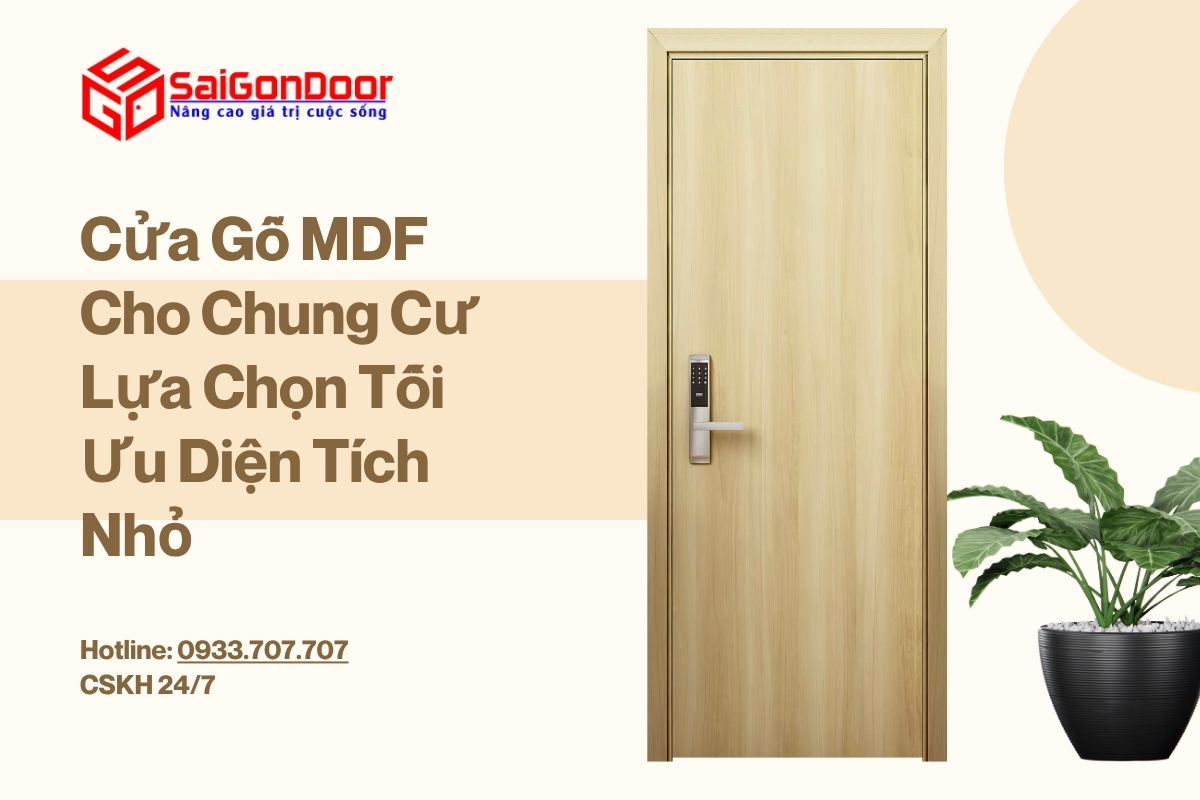 Cửa Gỗ MDF Cho Chung Cư Lựa Chọn Tối Ưu Diện Tích Nhỏ