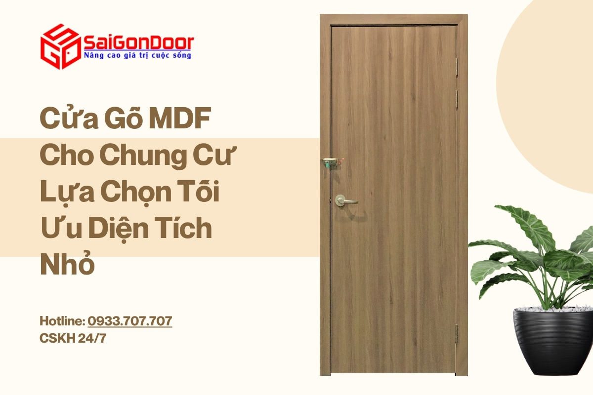 Cửa Gỗ MDF Cho Chung Cư Lựa Chọn Tối Ưu Diện Tích Nhỏ