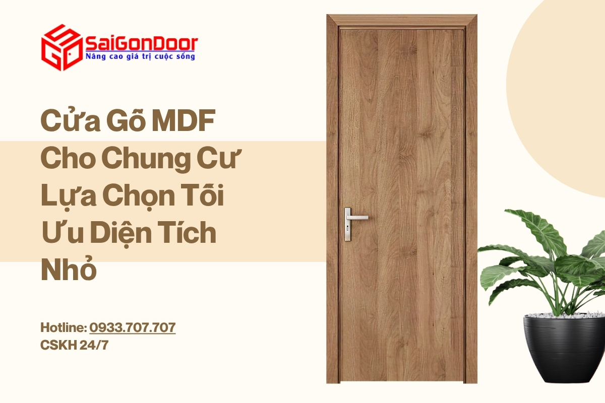 Cửa Gỗ MDF Cho Chung Cư Lựa Chọn Tối Ưu Diện Tích Nhỏ