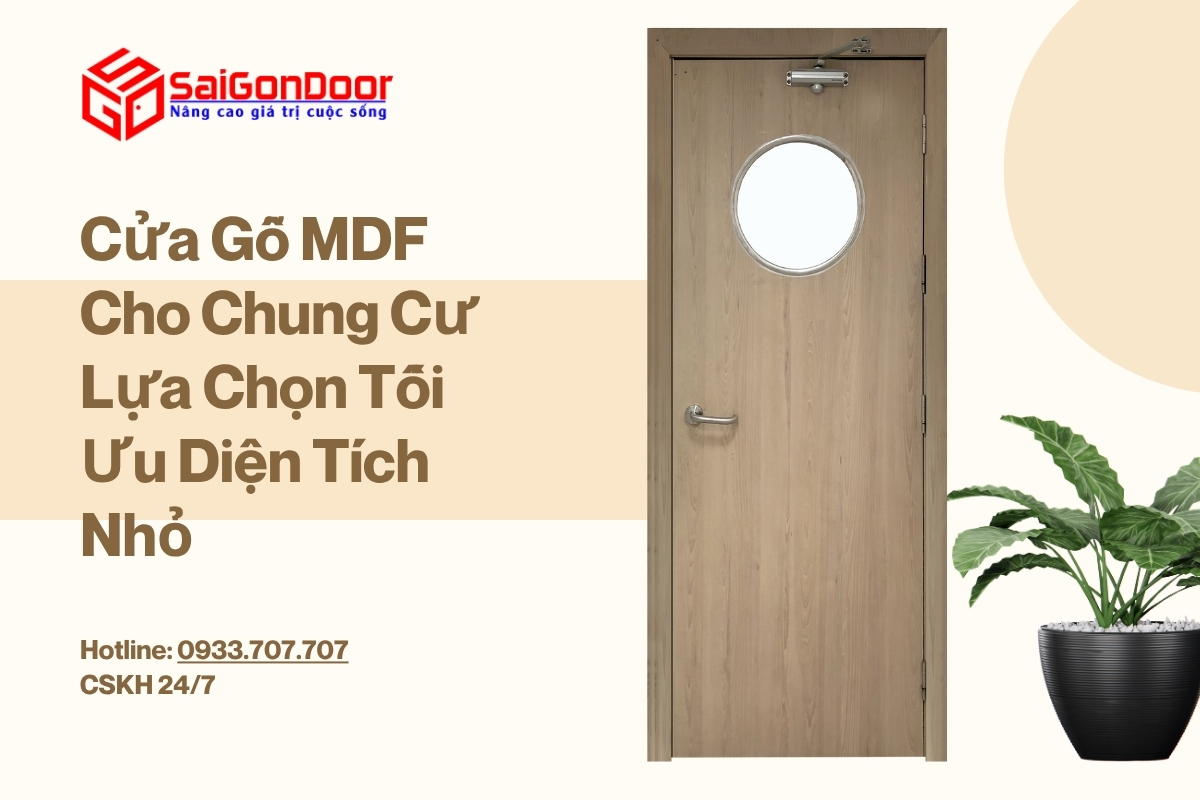Cửa Gỗ MDF Cho Chung Cư Lựa Chọn Tối Ưu Diện Tích Nhỏ