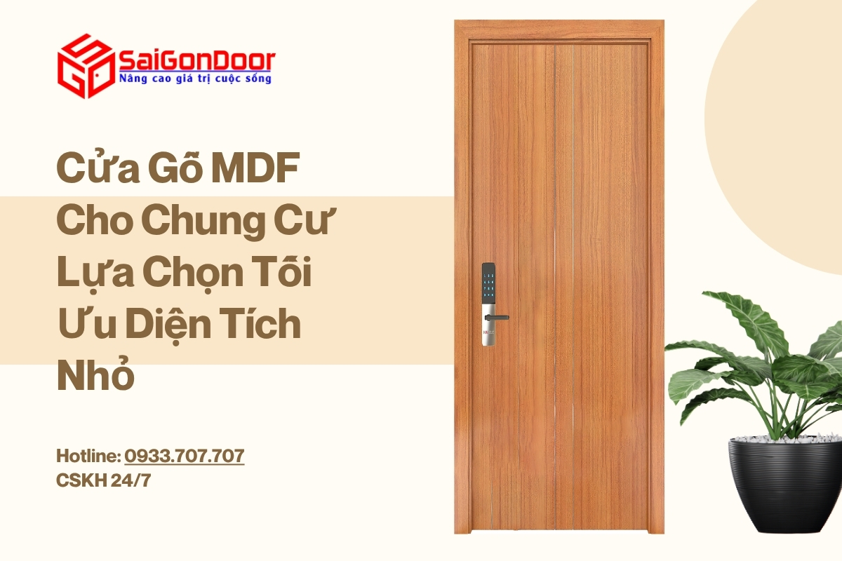 Cửa Gỗ MDF Cho Chung Cư Lựa Chọn Tối Ưu Diện Tích Nhỏ