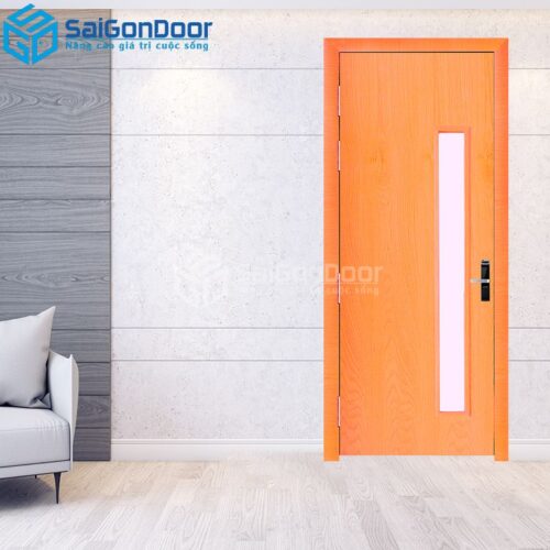 Cửa Gỗ MDF veneer P1GL Xoan Đào-MDFV-SGD