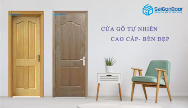Cửa thông phòng chất liệu gỗ tự nhiên