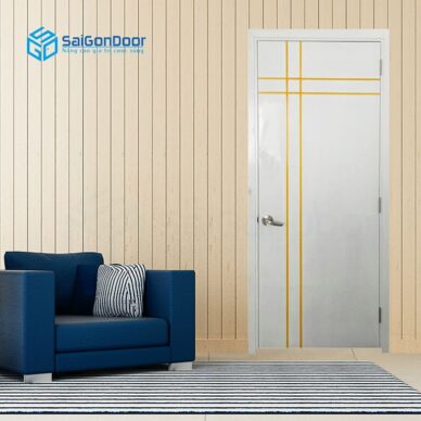 Cửa gỗ MDF Melamine màu trắng
