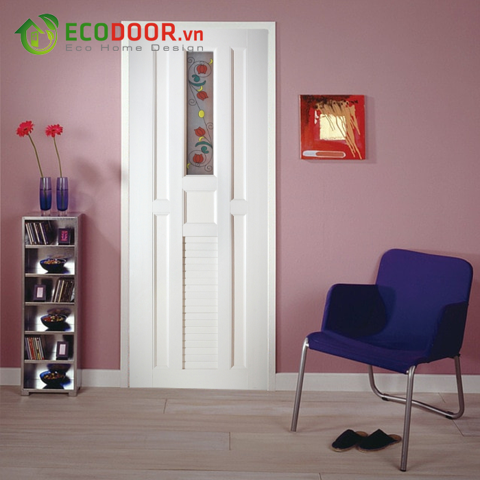 Cửa nhựa PVC Ecodoor lắp cho nhà vệ sinh