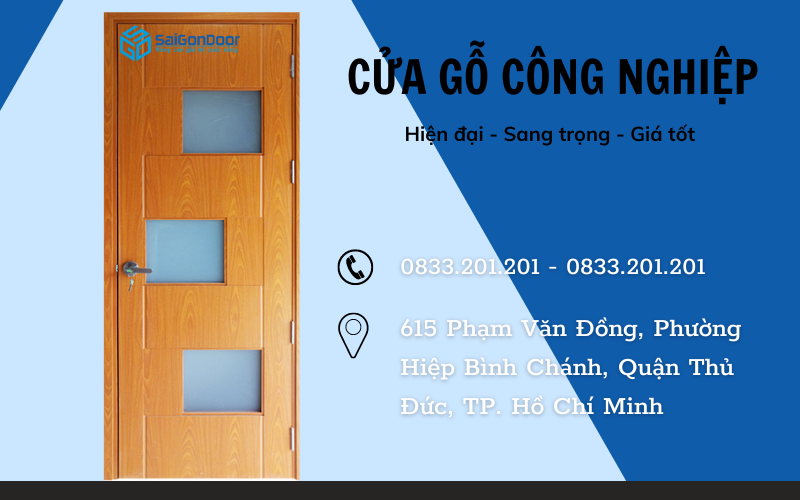 Cửa gỗ MDF phủ veneer chèn ô kính