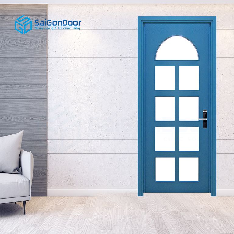 Cửa gỗ công nghiệp thường dùng làm cửa văn phòng, cửa thông phòng căn hộ chung cư cao cấp