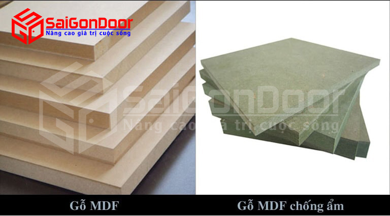 Hiện trên thị trường gồm có 2 dòng gỗ MDF là gỗ MDF thường và MDF có lớp lõi xanh chống ẩm