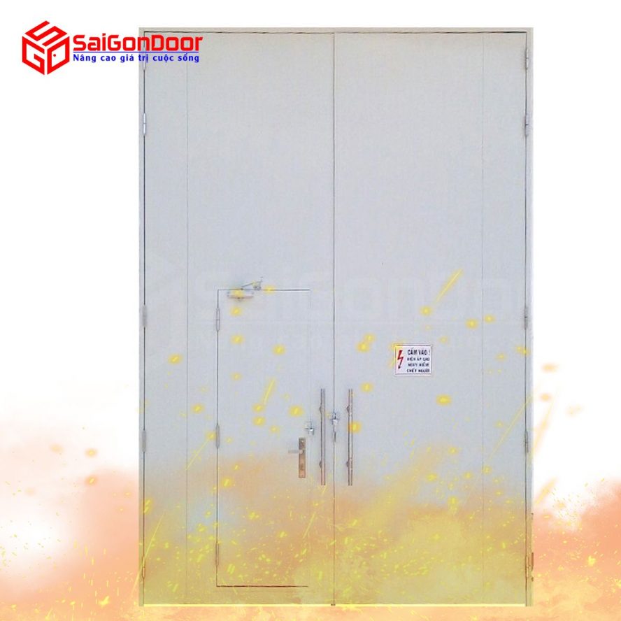 Mẫu cửa chống cháy 2 cánh đều