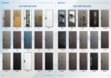Tổng hợp 10 Mẫu cửa thép hàn quốc hot nhất làm cửa chung cư, nhà ở hiện nay