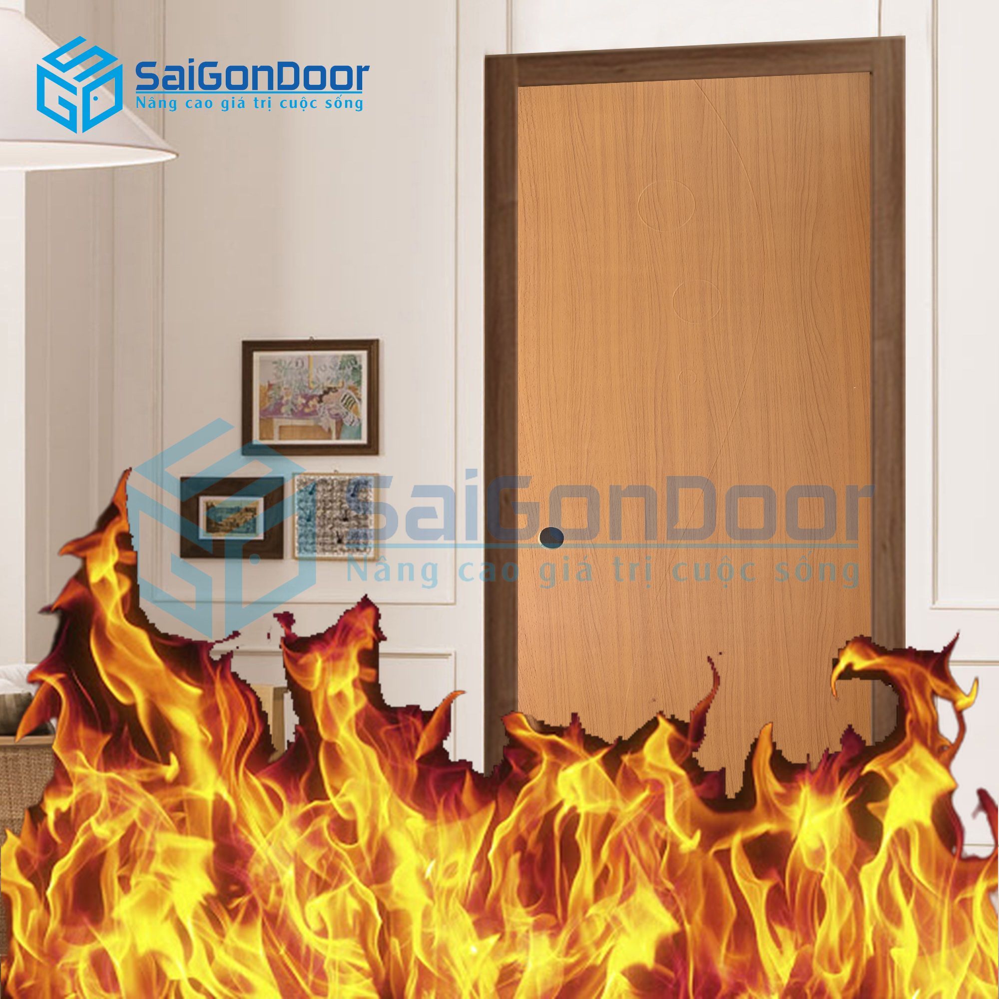 Cửa nhựa chậm cháy cửa nhựa Composite