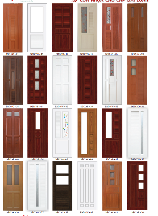 Catalogue cửa nhựa Đài Loan