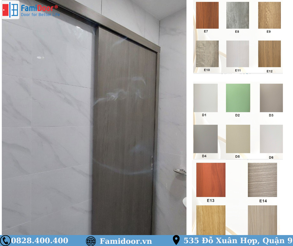 Mẫu cửa lùa composite