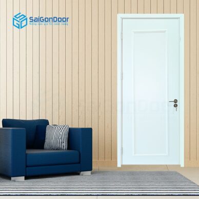 Cửa gỗ công nghiệp MDF Veneer màu trắng đẹp nhất năm 2022
