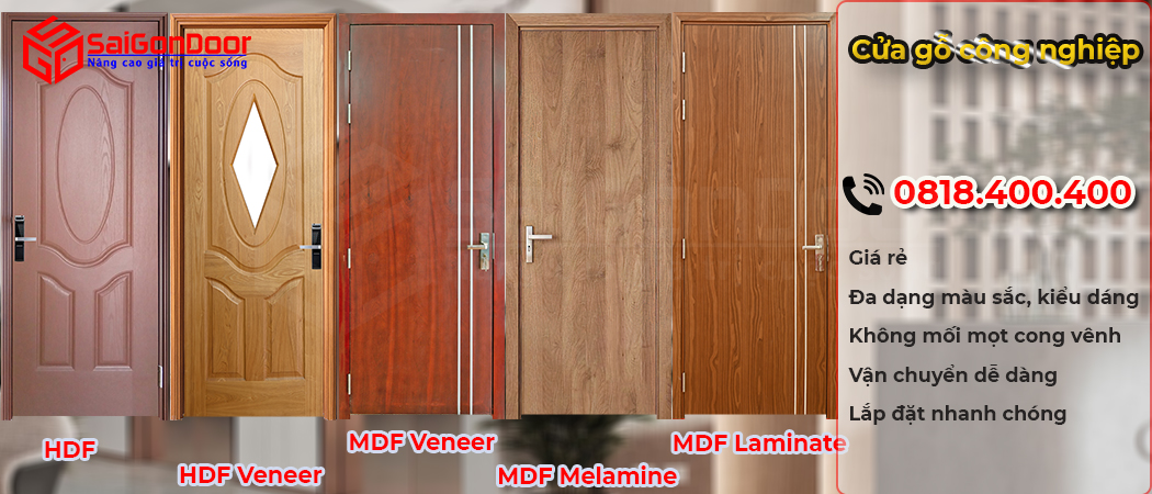 Cửa gỗ công nghiệp cao cấp và hiện đại