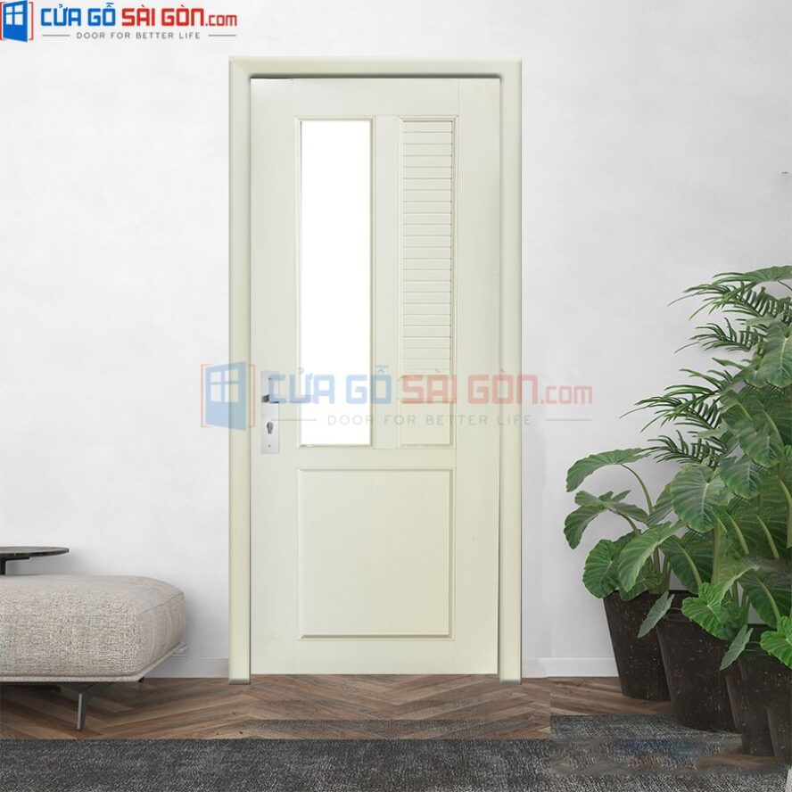 Mẫu cửa nhựa Đài Loan màu trắng tinh khôi