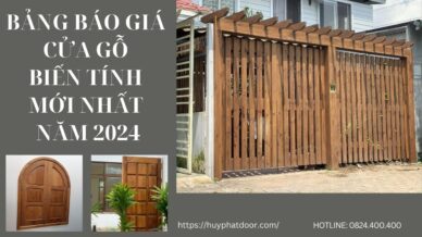 Bảng báo giá cửa gỗ biến tính mới nhất năm 2024