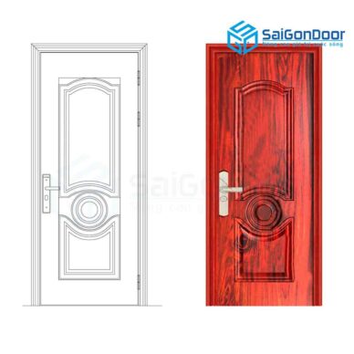 Cửa thép vân gỗ