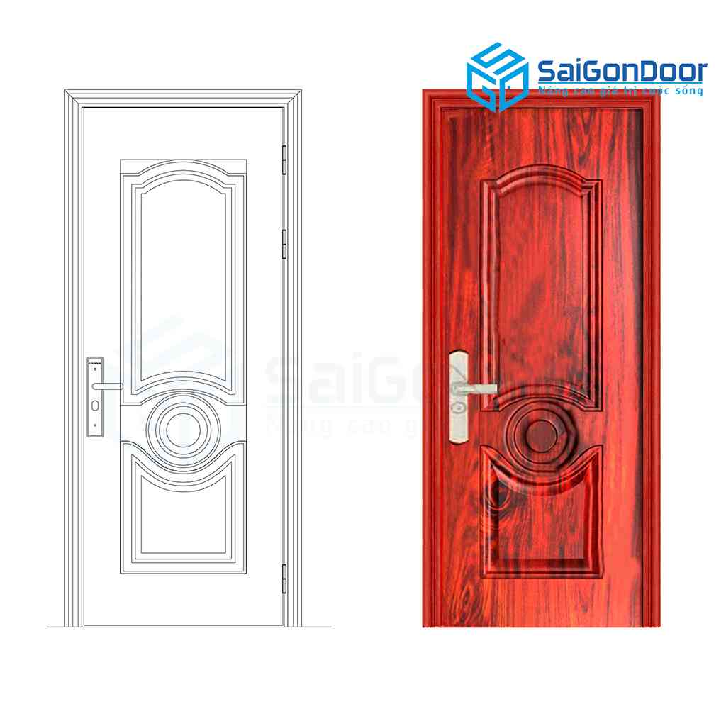 Cửa thép vân gỗ