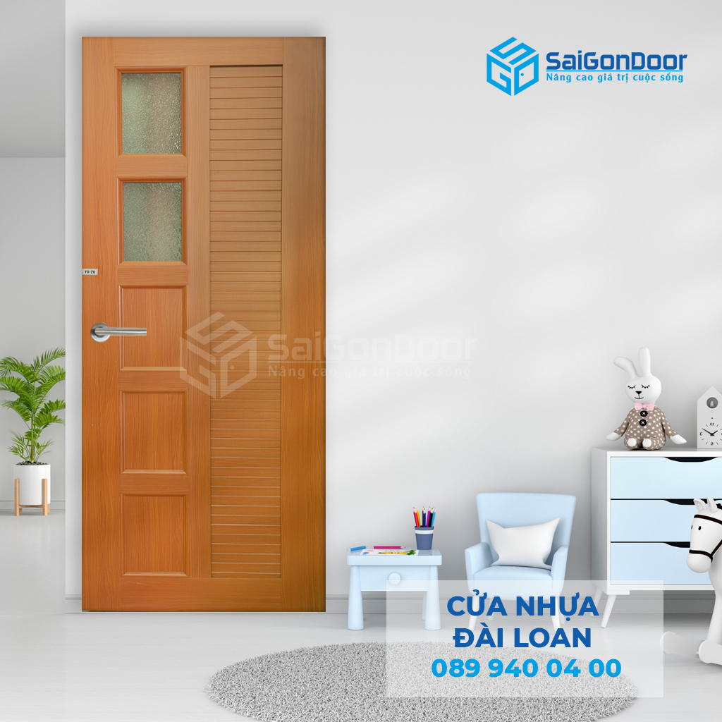 Mẫu cửa nhựa thông phòng mới nhất tại Xưởng Cửa Thép