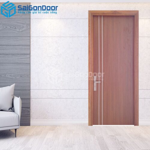 Cửa Gỗ MDF Veneer P1R2 Xoan Đào 2-MDFV-SGD